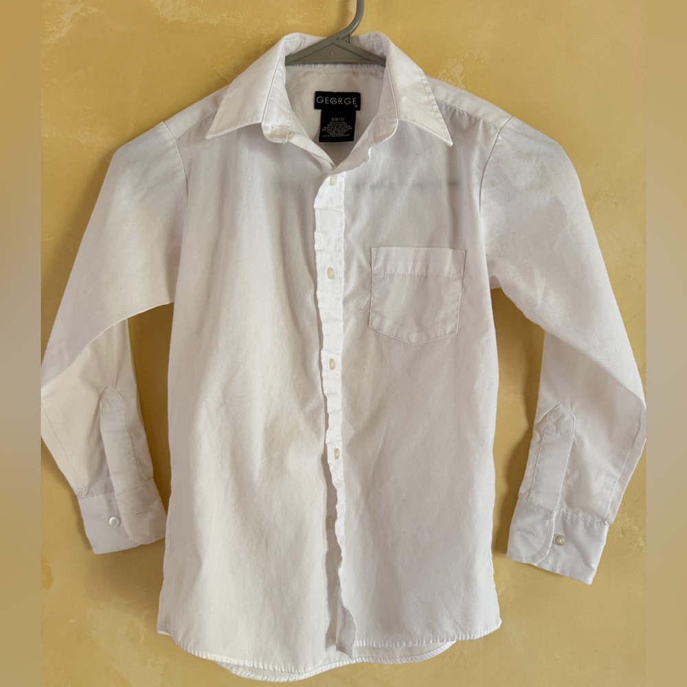 Like New George Boy White Dress Shirt